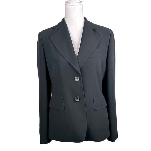 LOFT Ann Taylor Black Two Button Business Blazer Size 4 - Picture 1 of 8